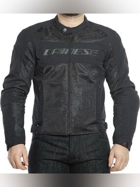 Dainese Air Frame D1 Tex Motorcycle/Motorbike Mesh Airvent Jacket Black, Size 54